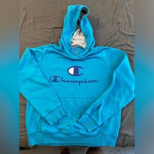 Children’s Blue Champion Hoodie (Youth size Large)